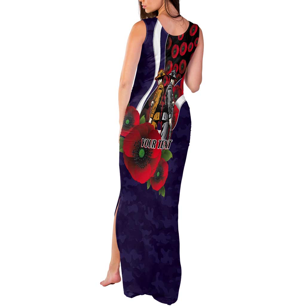 Fremantle Dockers ANZAC Personalised Tank Maxi Dress Lest We Forget Poppy Camo