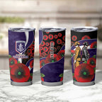 Fremantle Dockers ANZAC Personalised Tumbler Cup Lest We Forget Poppy Camo