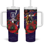 Fremantle Dockers ANZAC Personalised Tumbler With Handle Lest We Forget Poppy Camo