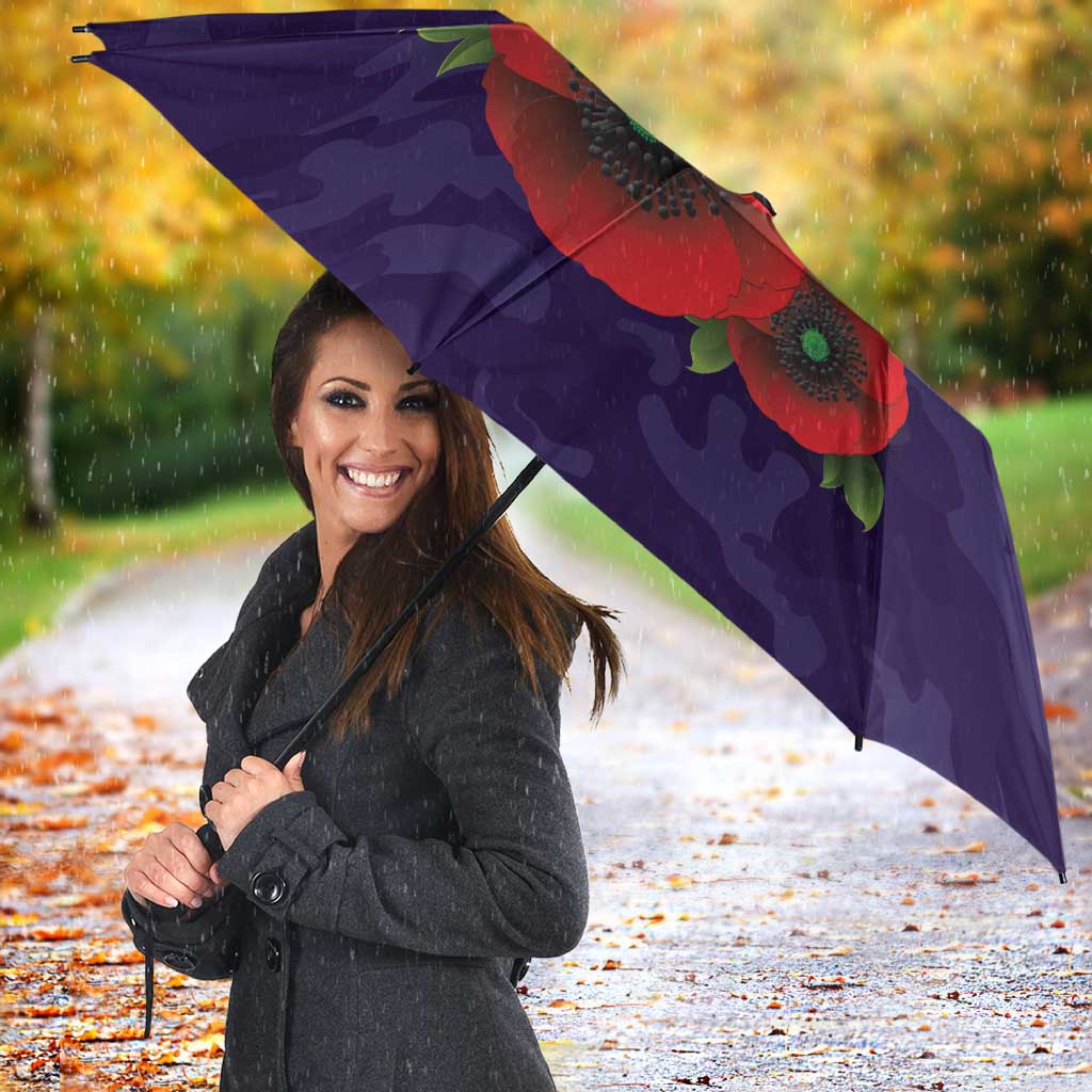 Fremantle Dockers ANZAC Personalised Umbrella Lest We Forget Poppy Camo