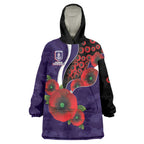 Fremantle Dockers ANZAC Personalised Wearable Blanket Hoodie Lest We Forget Poppy Camo