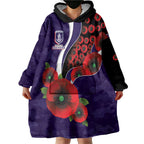 Fremantle Dockers ANZAC Personalised Wearable Blanket Hoodie Lest We Forget Poppy Camo