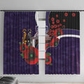 Fremantle Dockers ANZAC Personalised Window Curtain Lest We Forget Poppy Camo
