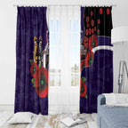 Fremantle Dockers ANZAC Personalised Window Curtain Lest We Forget Poppy Camo