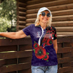 Fremantle Dockers ANZAC Personalised Women Polo Shirt Lest We Forget Poppy Camo