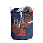 Geelong Cats ANZAC Personalised Laundry Basket Lest We Forget Poppy Camo