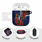 Geelong Cats ANZAC Personalised AirPods Case Lest We Forget Poppy Camo