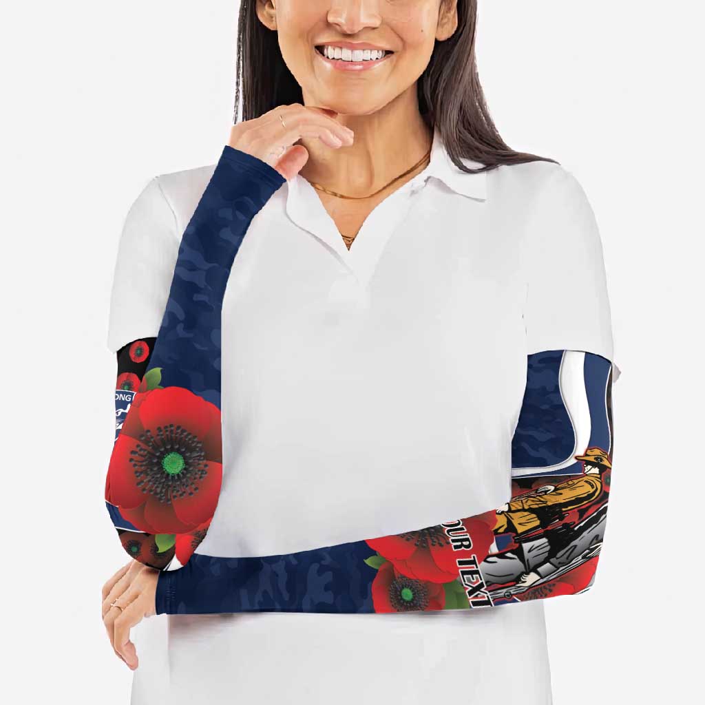 Geelong Cats ANZAC Personalised Arm Sleeves Lest We Forget Poppy Camo