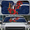 Geelong Cats ANZAC Personalised Auto Sun Shade Lest We Forget Poppy Camo