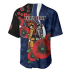 Geelong Cats ANZAC Personalised Baseball Jersey Lest We Forget Poppy Camo
