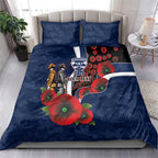 Geelong Cats ANZAC Personalised Bedding Set Lest We Forget Poppy Camo