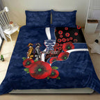 Geelong Cats ANZAC Personalised Bedding Set Lest We Forget Poppy Camo