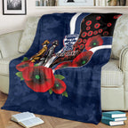 Geelong Cats ANZAC Personalised Blanket Lest We Forget Poppy Camo