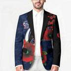 Geelong Cats ANZAC Personalised Blazer Lest We Forget Poppy Camo