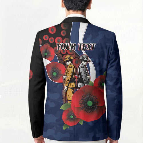 Geelong Cats ANZAC Personalised Blazer Lest We Forget Poppy Camo