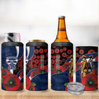 Geelong Cats ANZAC Personalised 4 in 1 Can Cooler Tumbler Lest We Forget Poppy Camo