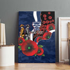 Geelong Cats ANZAC Personalised Canvas Wall Art Lest We Forget Poppy Camo