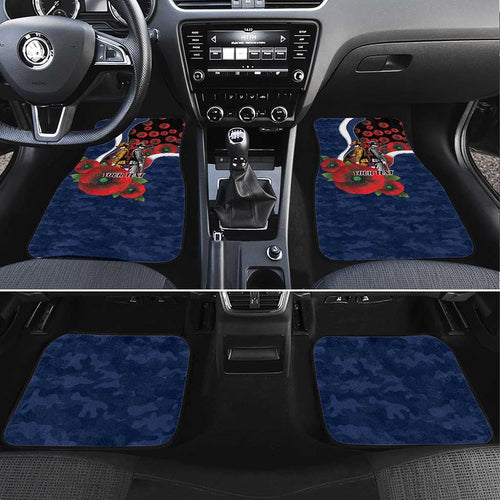 Geelong Cats ANZAC Personalised Car Mats Lest We Forget Poppy Camo