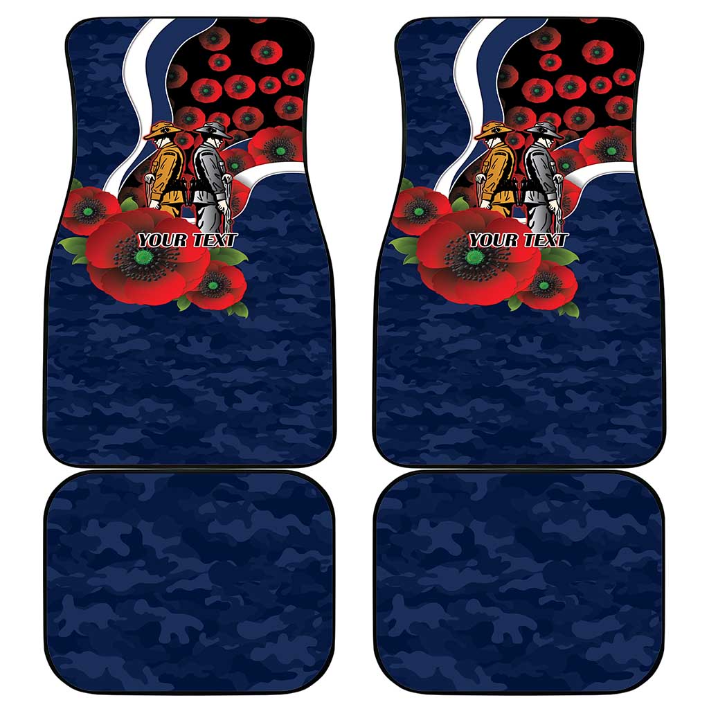 Geelong Cats ANZAC Personalised Car Mats Lest We Forget Poppy Camo
