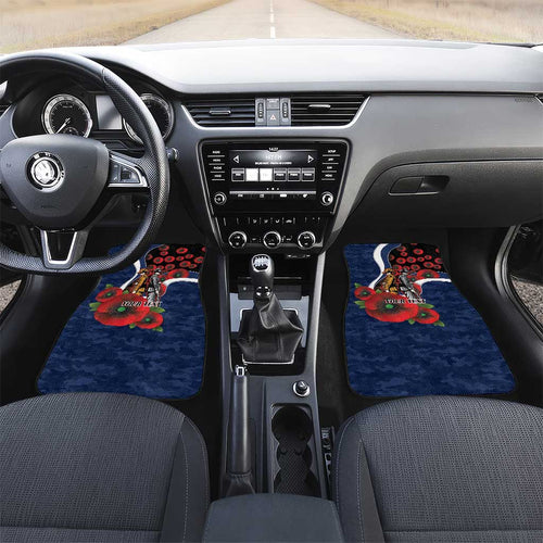 Geelong Cats ANZAC Personalised Car Mats Lest We Forget Poppy Camo