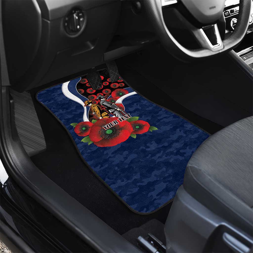 Geelong Cats ANZAC Personalised Car Mats Lest We Forget Poppy Camo