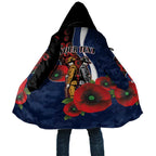 Geelong Cats ANZAC Personalised Cloak Lest We Forget Poppy Camo
