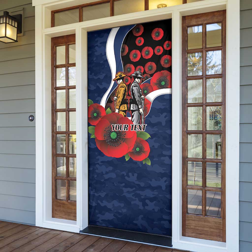 Geelong Cats ANZAC Personalised Door Cover Lest We Forget Poppy Camo