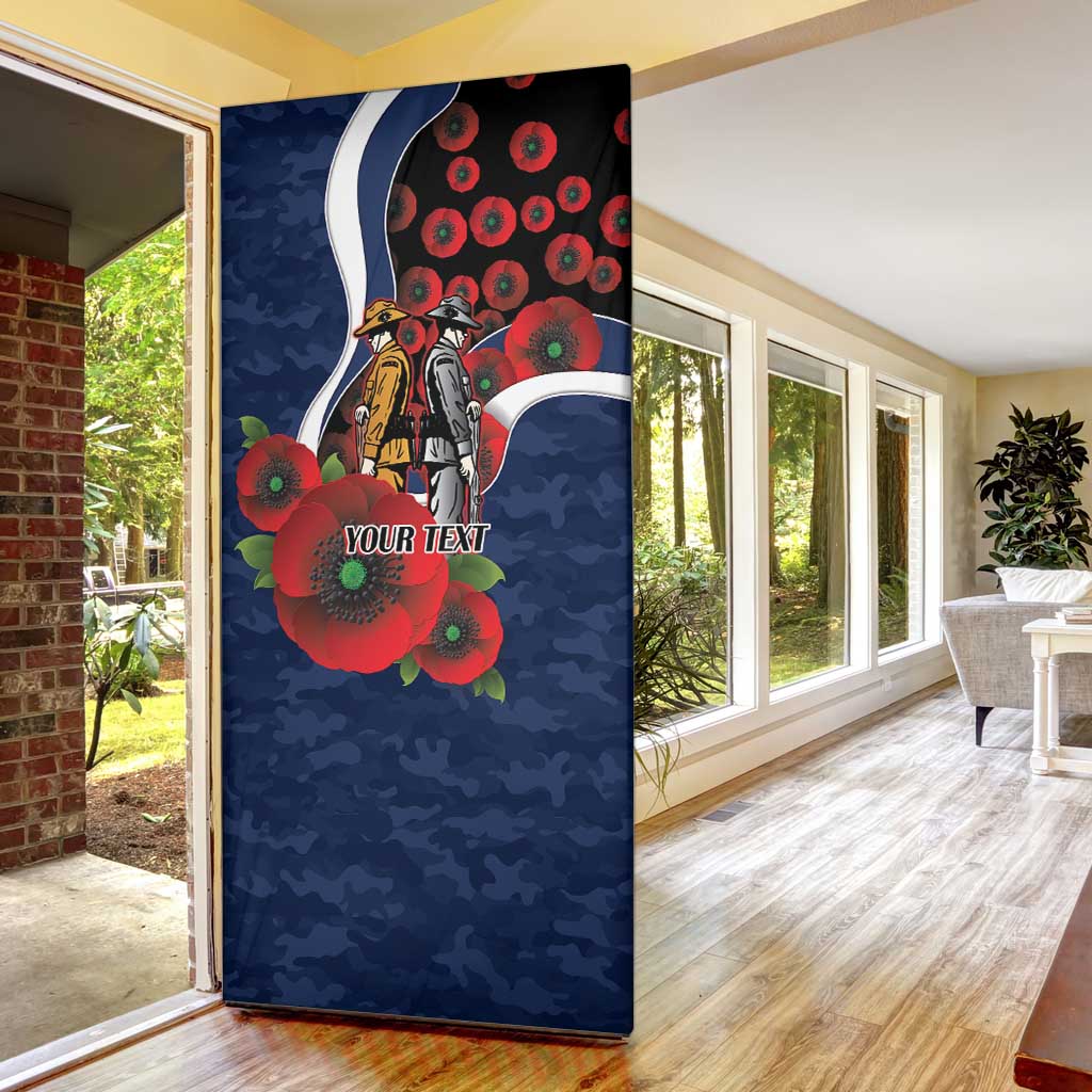 Geelong Cats ANZAC Personalised Door Cover Lest We Forget Poppy Camo