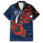 Geelong Cats ANZAC Personalised Family Matching Puletasi and Hawaiian Shirt Lest We Forget Poppy Camo