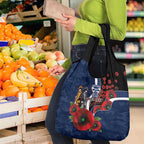 Geelong Cats ANZAC Personalised Grocery Bag Lest We Forget Poppy Camo