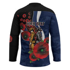 Geelong Cats ANZAC Personalised Hockey Jersey Lest We Forget Poppy Camo