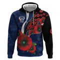 Geelong Cats ANZAC Personalised Hoodie Lest We Forget Poppy Camo