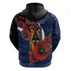Geelong Cats ANZAC Personalised Hoodie Lest We Forget Poppy Camo