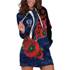 Geelong Cats ANZAC Personalised Hoodie Dress Lest We Forget Poppy Camo