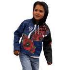 Geelong Cats ANZAC Personalised Kid Hoodie Lest We Forget Poppy Camo