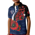 Geelong Cats ANZAC Personalised Kid Polo Shirt Lest We Forget Poppy Camo