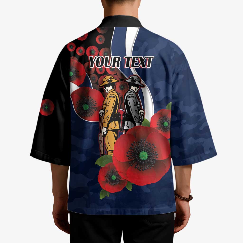 Geelong Cats ANZAC Personalised Kimono Lest We Forget Poppy Camo