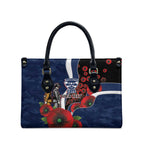 Geelong Cats ANZAC Personalised Leather Bag Lest We Forget Poppy Camo