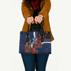 Geelong Cats ANZAC Personalised Leather Bag Lest We Forget Poppy Camo