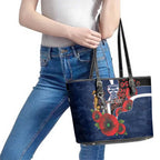 Geelong Cats ANZAC Personalised Leather Tote Bag Lest We Forget Poppy Camo