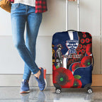 Geelong Cats ANZAC Personalised Luggage Cover Lest We Forget Poppy Camo