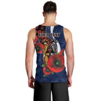 Geelong Cats ANZAC Personalised Men Tank Top Lest We Forget Poppy Camo