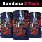 Geelong Cats ANZAC Personalised Neck Gaiter Lest We Forget Poppy Camo