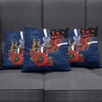 Geelong Cats ANZAC Personalised Pillow Cover Lest We Forget Poppy Camo