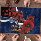 Geelong Cats ANZAC Personalised Puzzle Lest We Forget Poppy Camo
