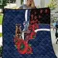 Geelong Cats ANZAC Personalised Quilt Lest We Forget Poppy Camo