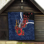 Geelong Cats ANZAC Personalised Quilt Lest We Forget Poppy Camo