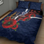 Geelong Cats ANZAC Personalised Quilt Bed Set Lest We Forget Poppy Camo