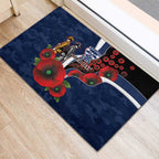 Geelong Cats ANZAC Personalised Rubber Doormat Lest We Forget Poppy Camo