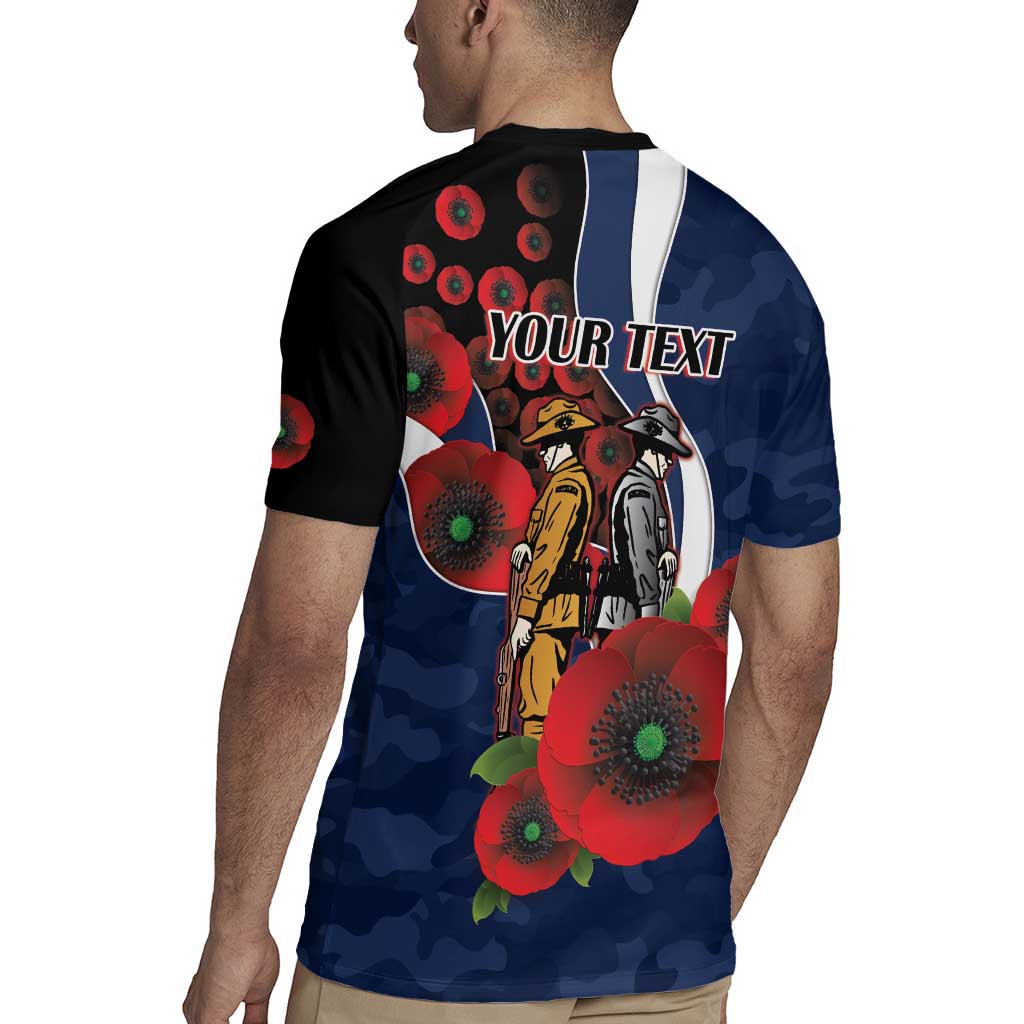 Geelong Cats ANZAC Personalised Rugby Jersey Lest We Forget Poppy Camo